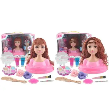 

Children's Dressing Makeup Simulation Dolls Girls Play House Toys Girls Dress Up Combs Hair Braiding Dresser Toys
