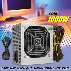 1000 Вт импульсный источник питания PFC Silent ATX вентилятор 24pin 12 в ПК компьютер SATA ПК игра источник питания Intel AMD компьютер