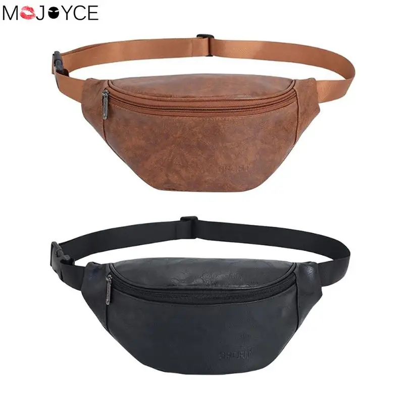 

PU Leather Fanny Pack for Men Women Antitheft Waist Packs Crossbody Chest Belt Bags Female Waist Bag Women Men Bag For The Belt