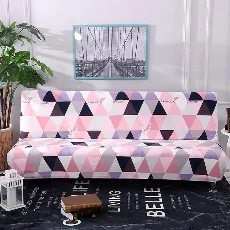 

Sofa Cover No Armrest Stretch Slipcover All-Covered Folding Sofa Bed Cover Bed Fitted Sheet Universal Cover Sofa Towel #SO