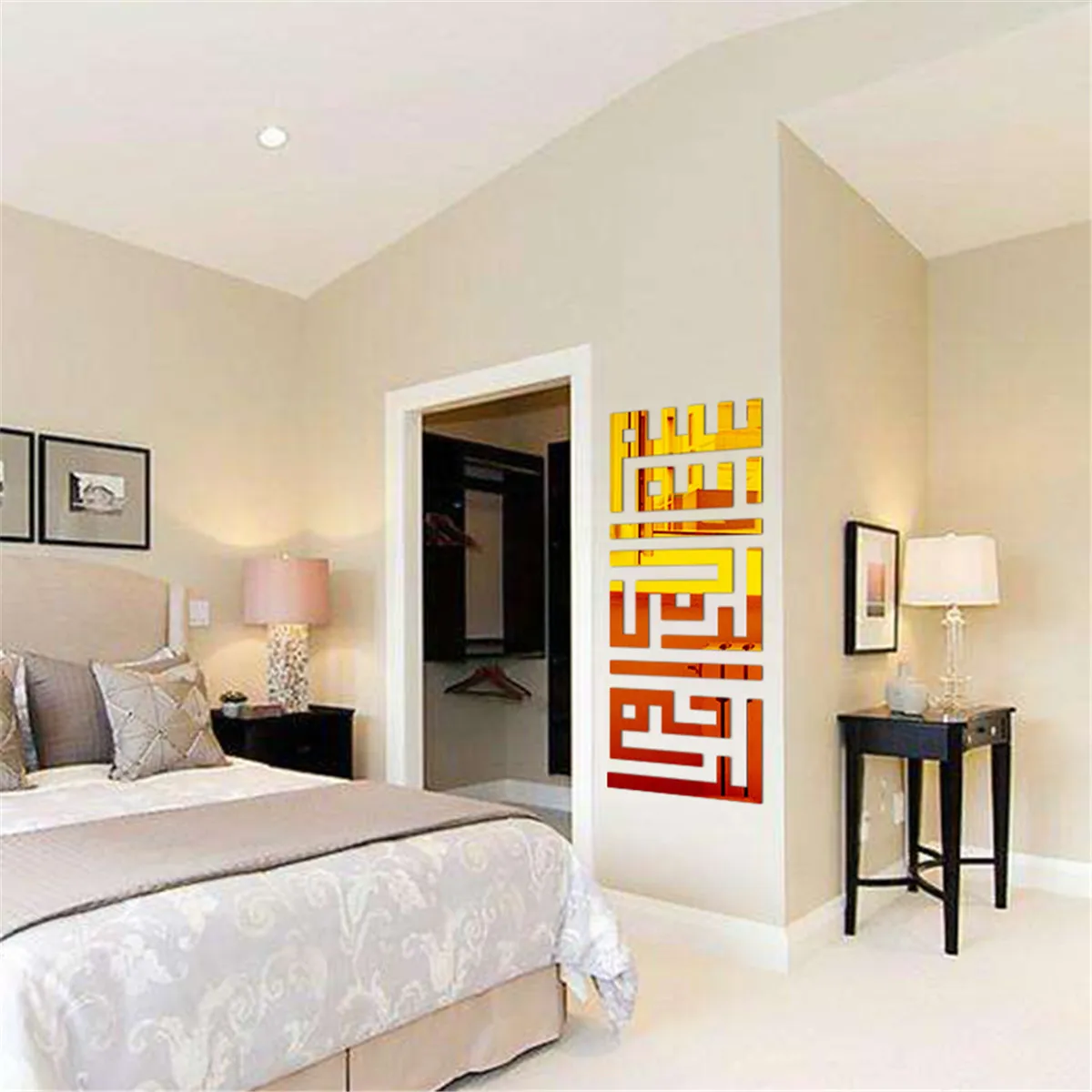 

Wall Sticker 3D Eid Ramadan Mubarak Arabic Islam Muslim Kareem Party Home Decor Waterproof Gold Silver Black Eid Decoration