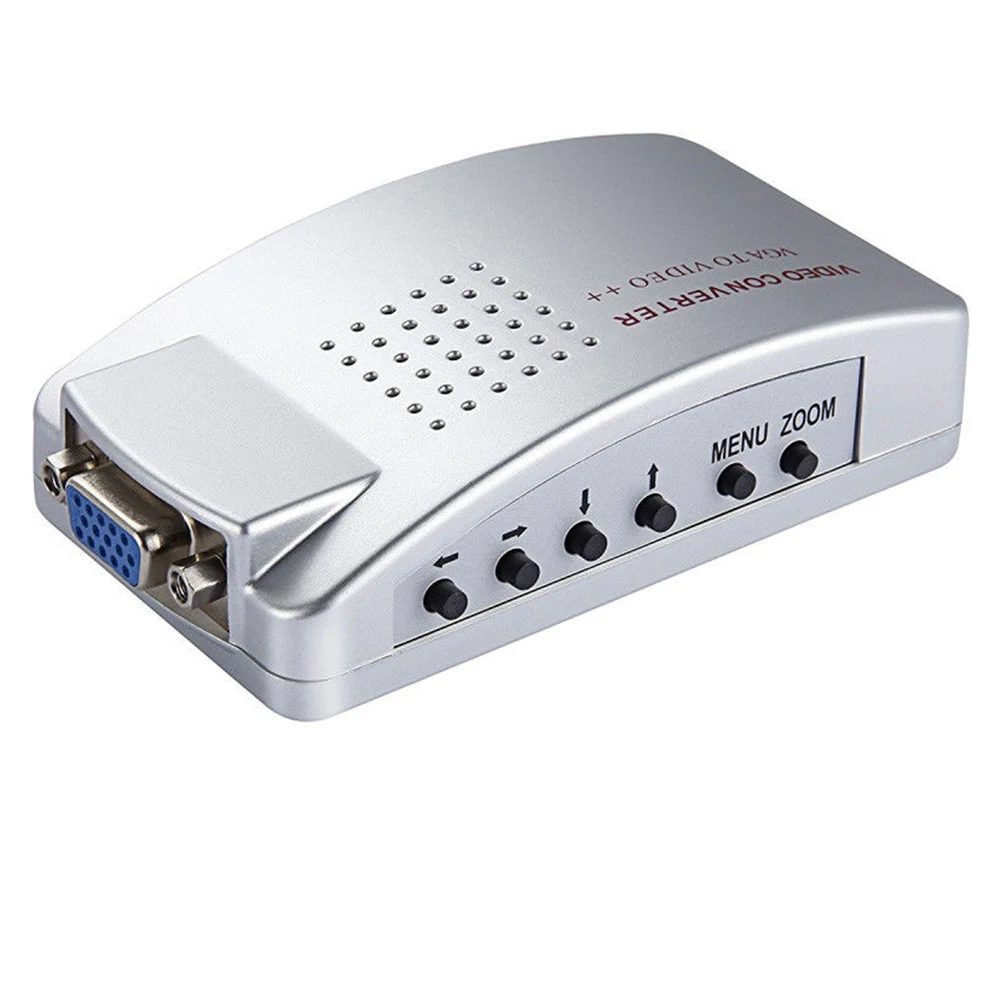 VGA to BNC S Video Converter Box Adapter Coaxial Video Outin TypeC