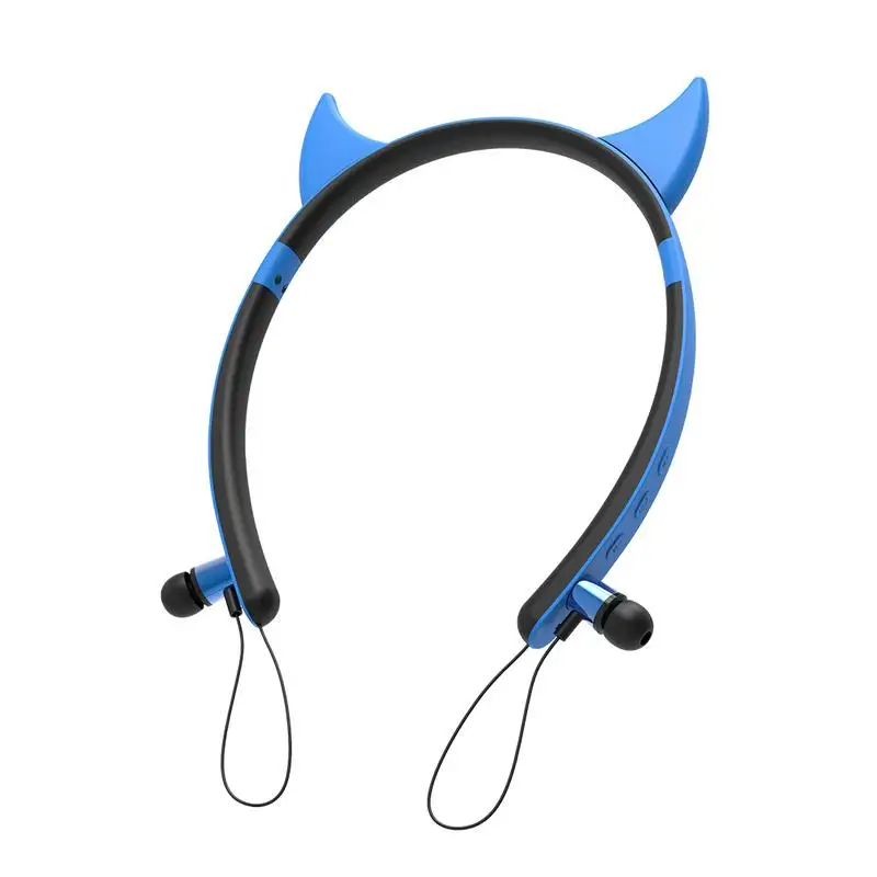 Беспроводные Bluetooth наушники Стерео милые кошачьи уши рога мигающие светящиеся
