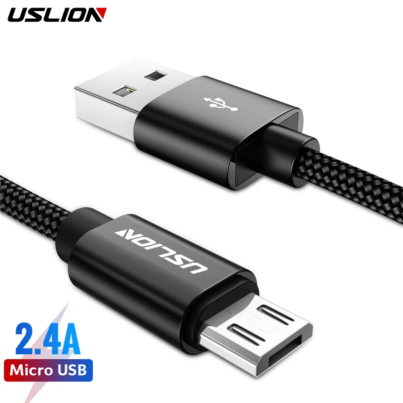 USLION المصغّر usb كابل كابل بيانات لسامسونج غالاكسي S7 حافة S6 Xiaomi Redmi ملاحظة 5 الهاتف المحمول الكابلات مزامنة شاحن الروبوت