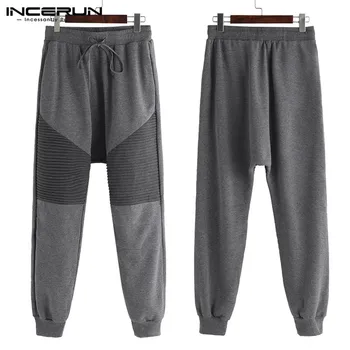 

INCERUN Winter Men's Sweatpants Men Harem Pants Warm Clothing Hiphop Cross-Pants Baggy Loose Fitness Joggers Workouts Autumn
