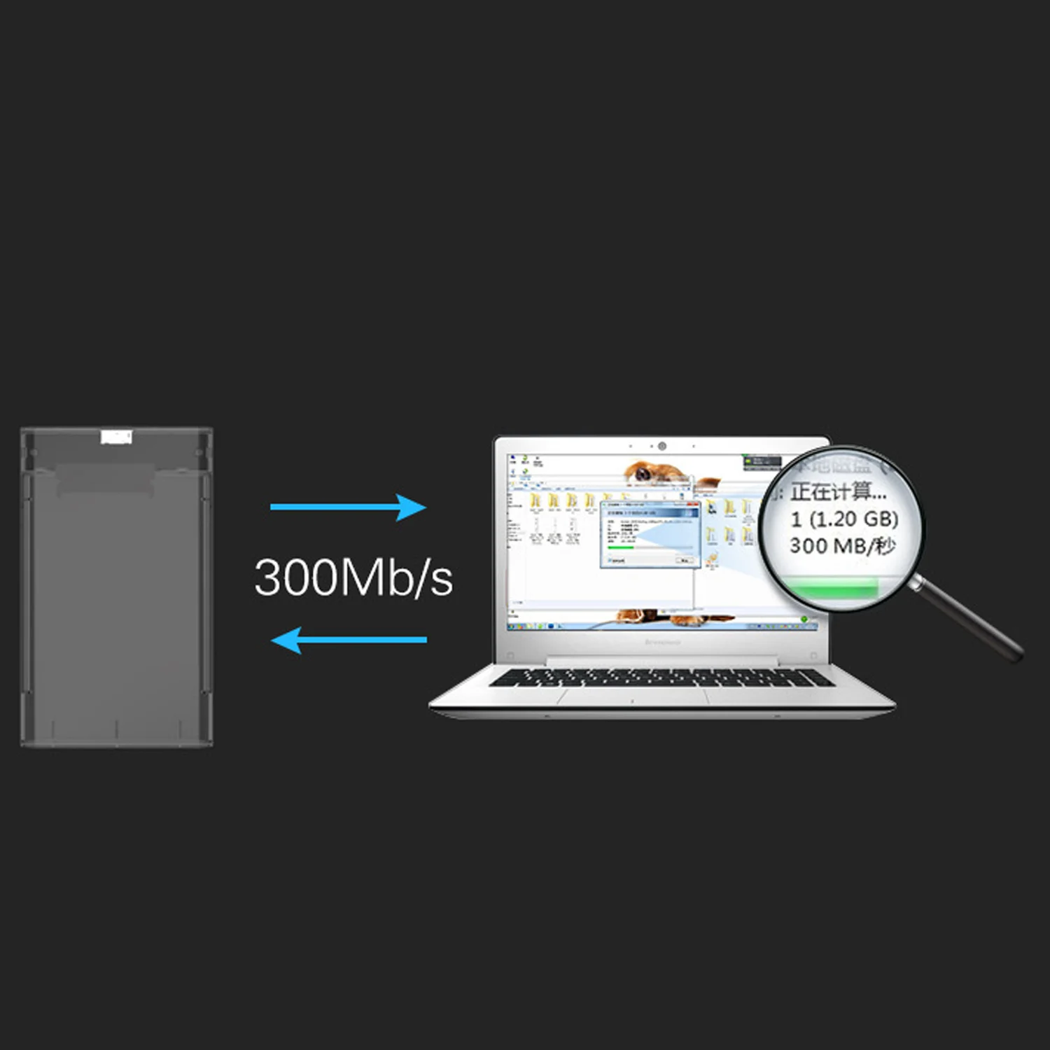 Прозрачный чехол Besegad для внешнего жесткого диска 2 5 дюйма 7 мм 9 SSD SATA HD HDD корпус USB