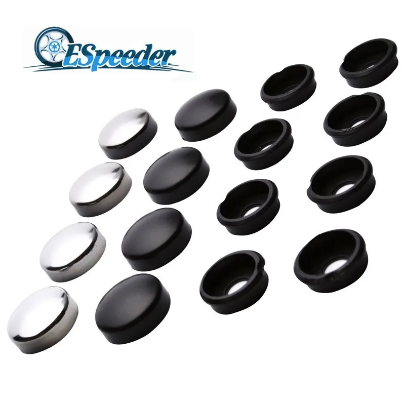 ESPEEDER 4pcs Screw Nut Cap+Bolt Cover Set for Car Truck Motorcycle Security Standard Size