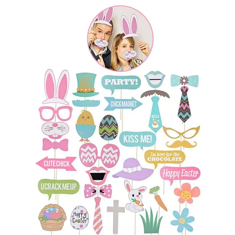 35PCS Easter Photo Props Sparkling Assemble Glittering Party Accessory 4-20CM for Wedding Anniversary