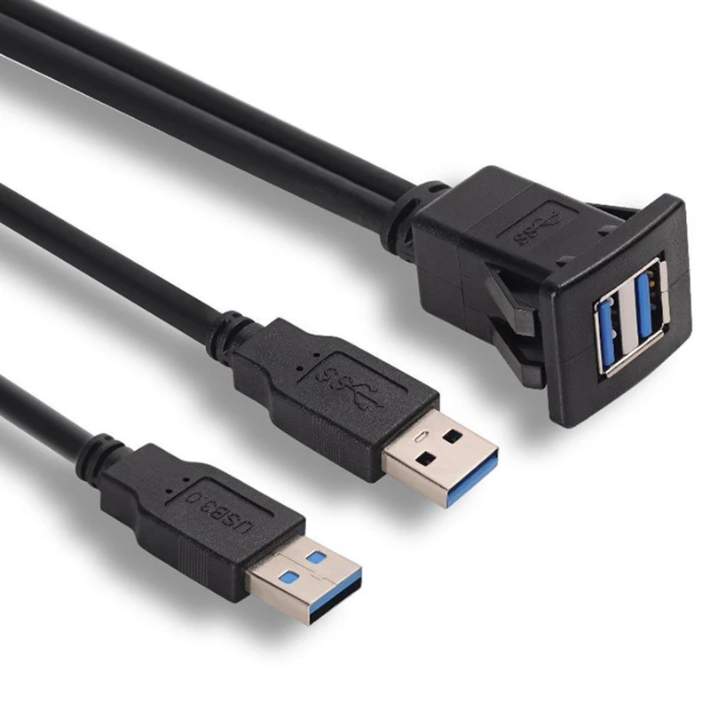 1 м Dual USB 3 0 A Male to Female Car Panel Flush Mount Удлинительный кабель|Кабели HDMI| |