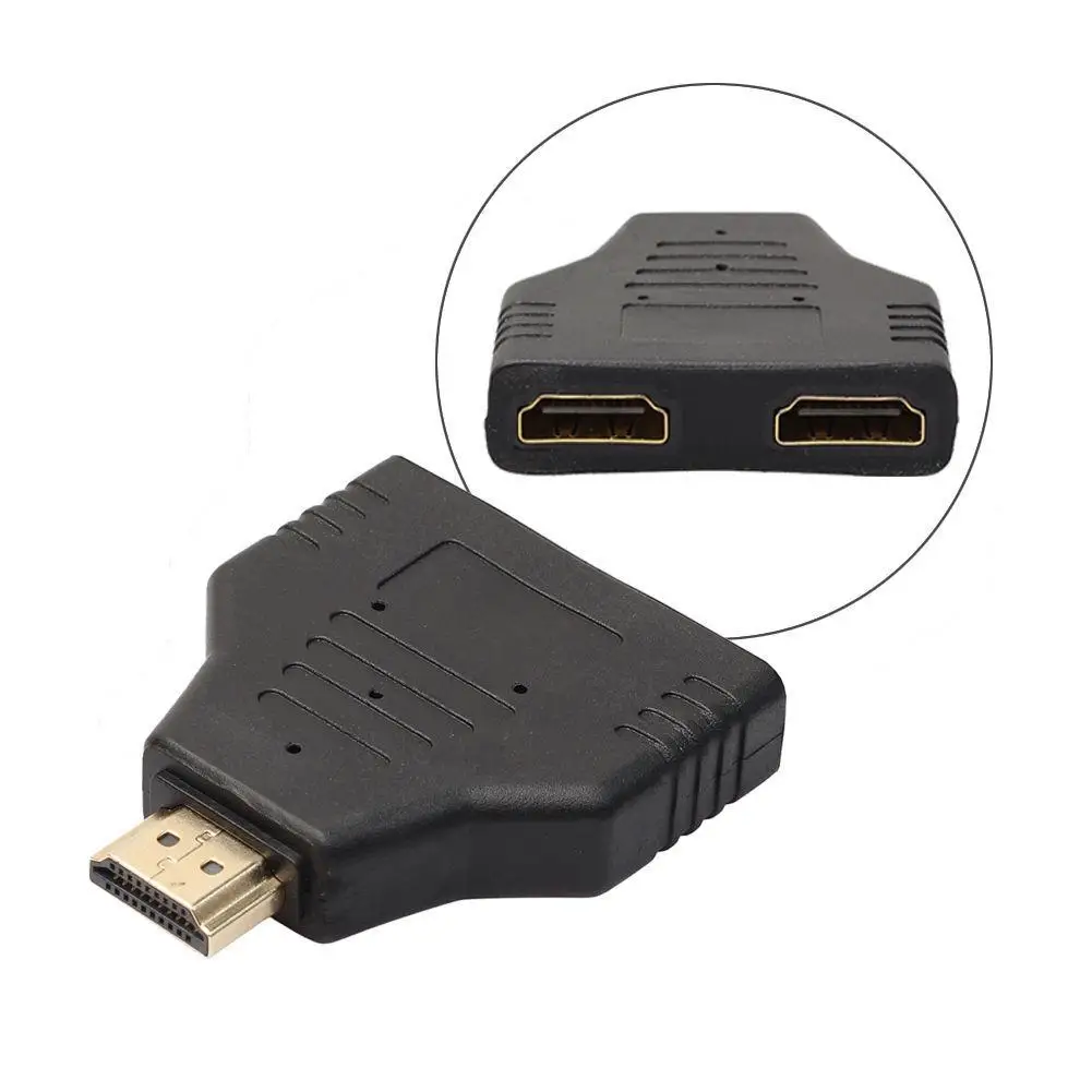 

New Arrival 1080P HDMI Male to 2 Female Port 1 in 2 Out Splitter Cable Adapter Converter
