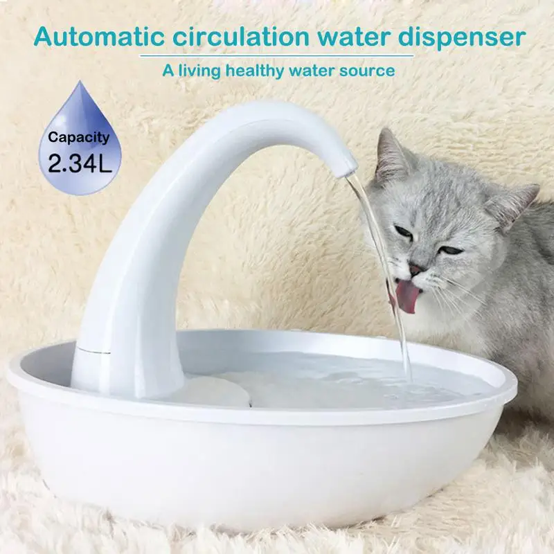 

2.34L Pet Water Dispenser Automatic Circulation Feeding Water Flowing Fountain For Cat Dog 12V Silent Water Pump