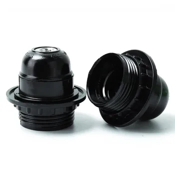 

2pcs Retro Vintage Black ES E27 Screw Light Bulb Socket Base Lamp Holder Pendants Lighting Accessories Kit