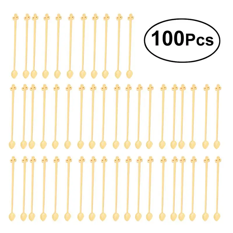 

100Pcs Spoon Plastic Thickened Durable Milk Powder Spoon for Office Cafe Home Use