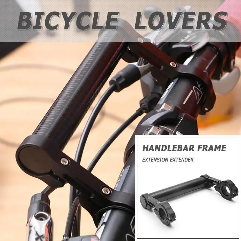 cheap 15cm MTB Bike Aluminium Alloy Double Handlebar Frame Extension Mount Holder Installation disassembly Riding Bicycle Accessories