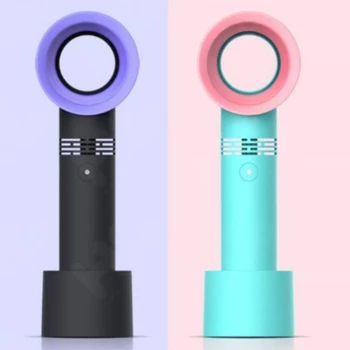

Electric Bladeless Fan Portable Cordless Usb Charging Mini Handheld Fan Handheld Mini Cooler No Leaf Handy Fan