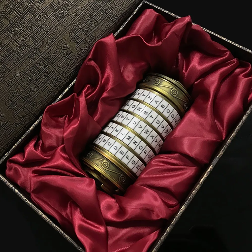 Goede Da Vinci Code Lock Mini Speelgoed Cryptex Sloten Brief Wachtwoord Escape Kamer Props Educatief Puzzel Speelgoed Voor Valentijnsdag gift