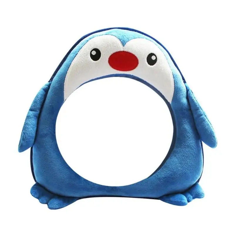 

Adjustable Baby Car Back Seat Mirror Kid Safe View Cartoon Penguin Headrest Mount For Baby Kids Rear Facing Mirrors