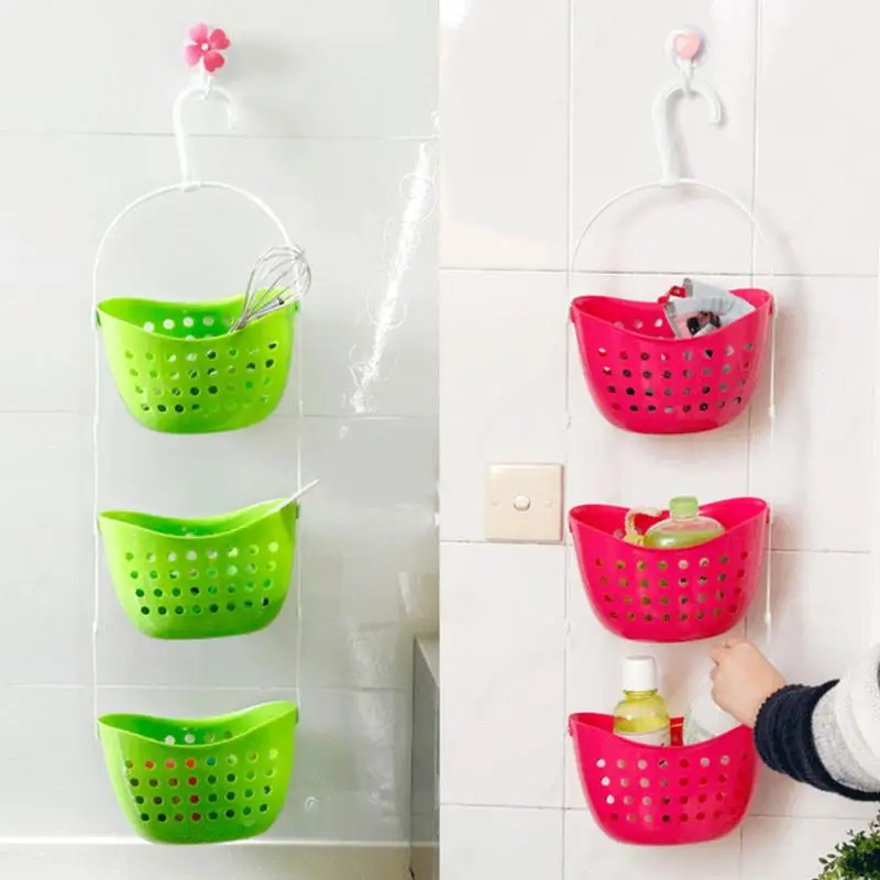 3 Tier Shower Bath Rack Plastic Hanging Over Basket Tidy Bathroom