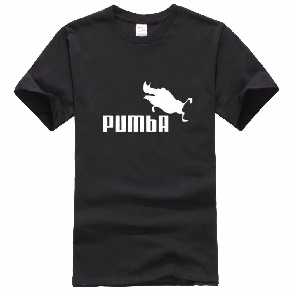 Забавные милые футболки homme Pumba, мужские хлопковые топы с короткими рукавами, крутая футболка, милый кавайный летний Трикотажный костюм, футболка