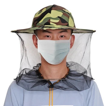 

1 pcs Beekeeper hat Fishing caps Mesh Face Mask Apiculture Beekeeping Anti-Insects Bee Flying Face-Protector Beekeeping tools