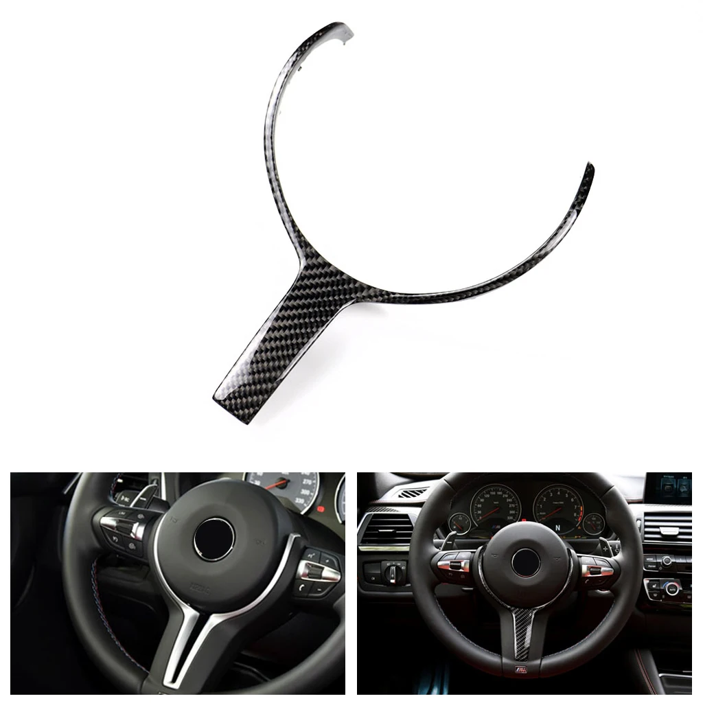

Real Carbon Fiber Steering Wheel Replacement Cover Trim For BMW F10 F20 F22 F30 F31 F32 F33 F36 F12 F13 F15 F16 M-sport Only