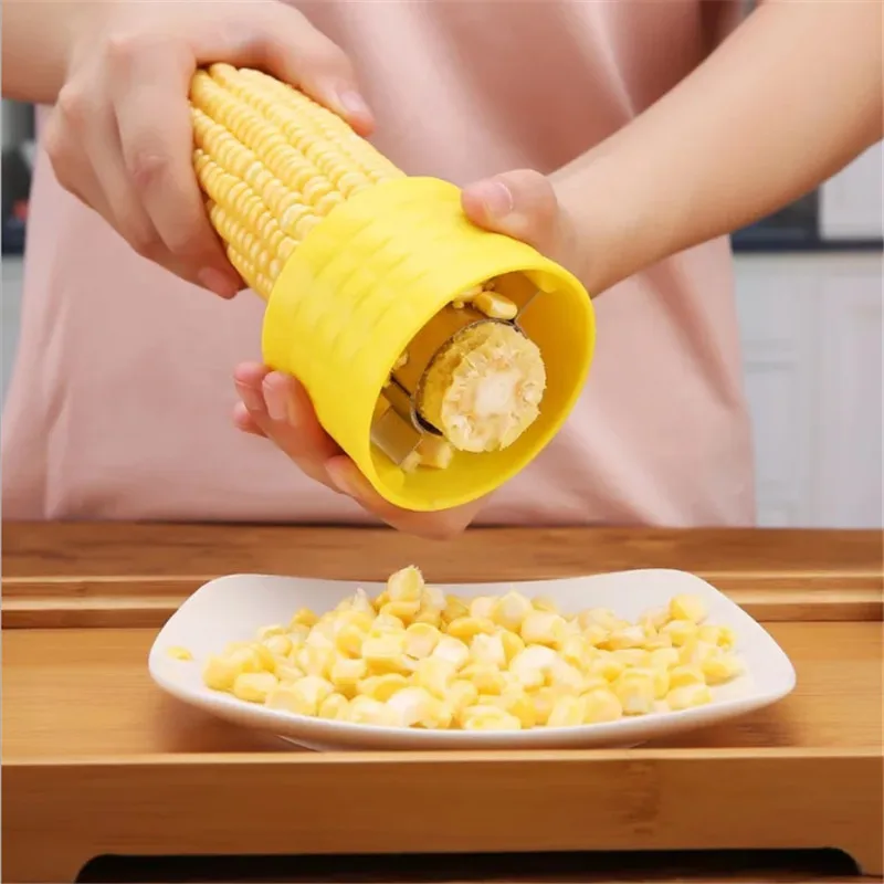 

1pc kitchen accessories stainless steel corn planer thresher kitchen gadgets planing corn kernel separator stripper peeling offC