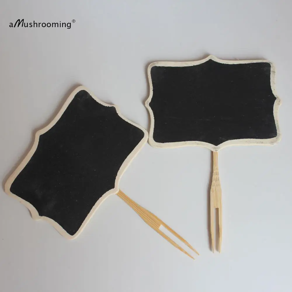 Buy Rustic Wood Cloud Chalkboard Food Label Picks