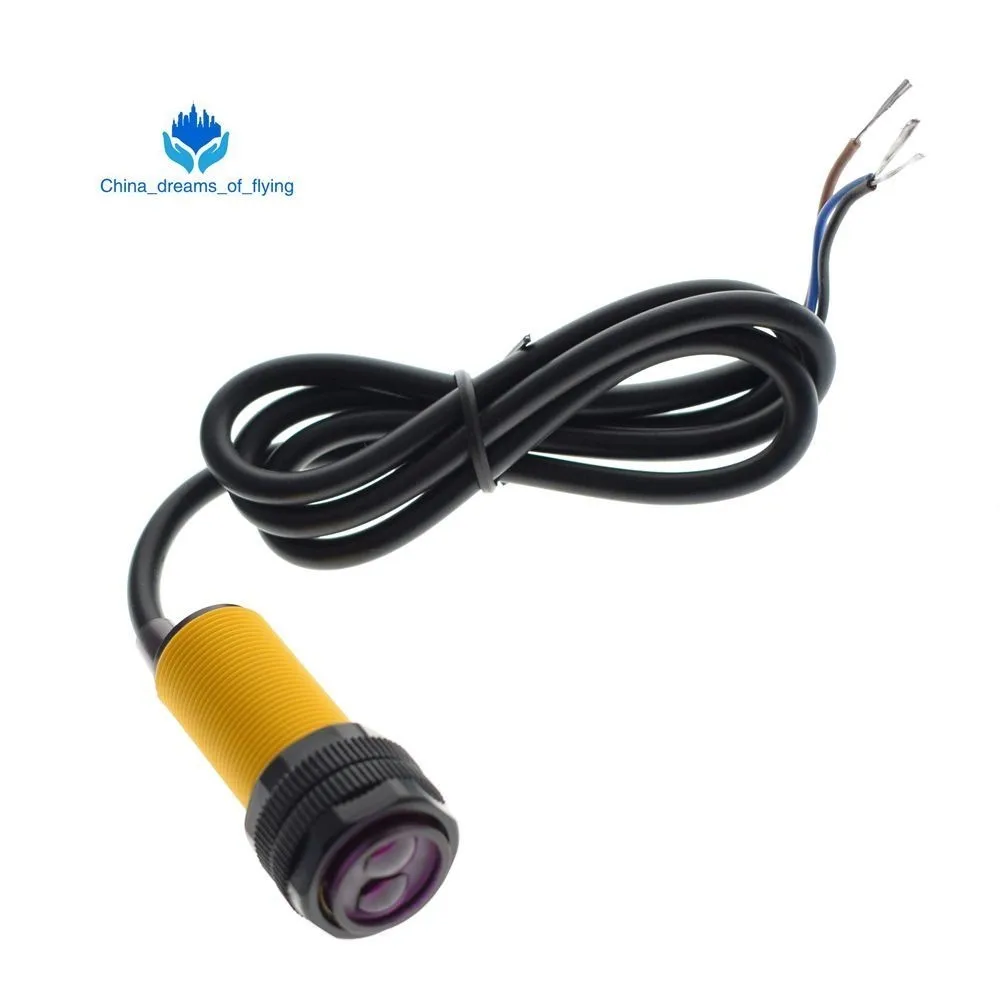 

Smart Car Robot E18-D80NK Infrared Obstacle Avoidance Photoelectric Sensor Proximity Switch 3-80cm Detection Range Adjustable