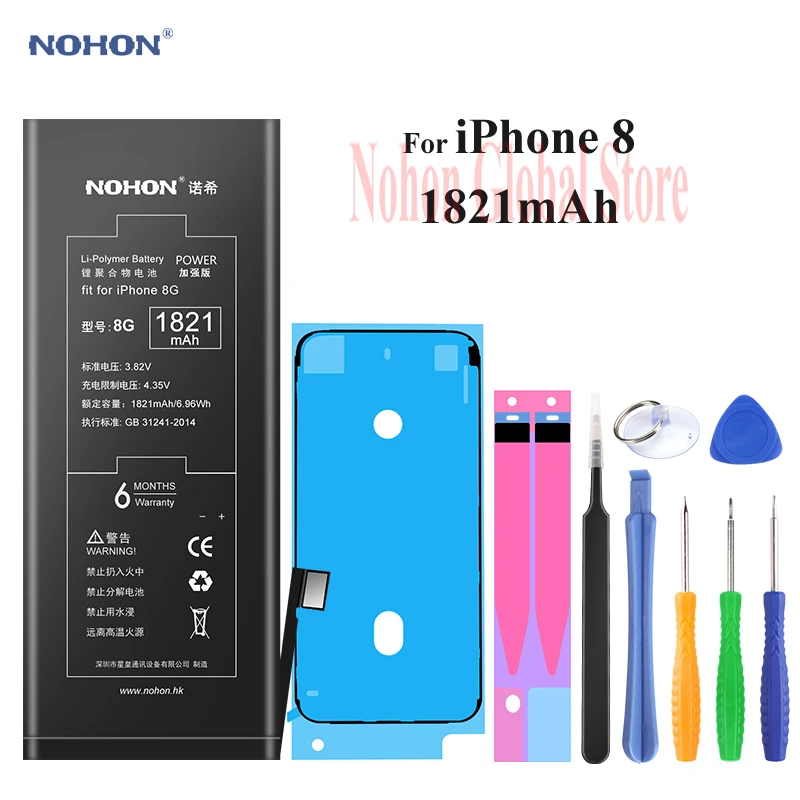 NOHON Battery For Apple iPhone 6S 6 5s 7 8 iPhone6S 1700mAh~2265mAh High Capacity Bateria+Tools For iPhone 6S 6 5s 7 8 Batteries