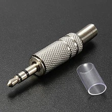 3.5 mm 3 male poles reparation Headphones Audio Jack Plug Connector solder Cover Silver 3.5 mm 3 male poles reparation Headphones Audio Jack Plug Connector solder Cover Silver