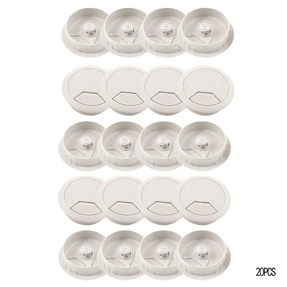 

20 pcs Base Zinc Alloy Furniture Out Hole Cover Computer Desk Wire Threading Box Desktop Threading Box for Computer Desk