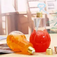 

New Bulb Water Bottles Lighting Juice Bottle Traveling Drinking Bottle Dinner Party Decorative Ornament Modern Bar Decoration