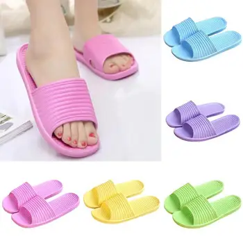 

High Quality Women Flat Home Bath Slippers Summer Sandals Non-slip Indoor & Outdoor Shoes Green,Yellow,Purple,Sky blue,Pink