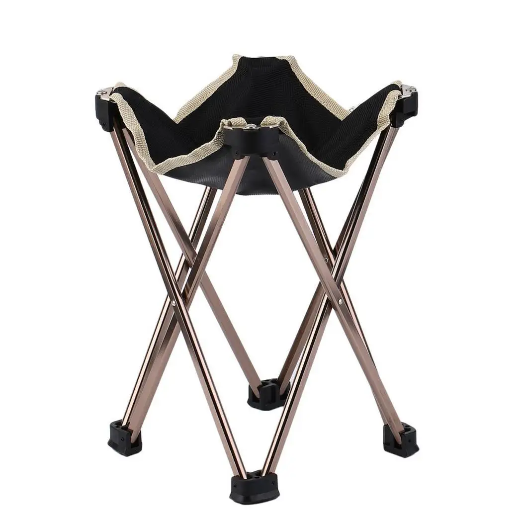 

Outdoor Square Camping Stool Foldable Chair Black Fishing Picnic Garden Chair