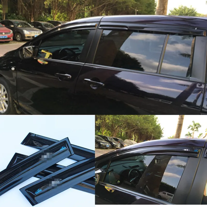

Car Styling Window Visor Sun Vent For Mazda 5 Mazda5 2006-2013 2007 2008 2009 Rain Guard Sun Rain Shield Stickers Covers