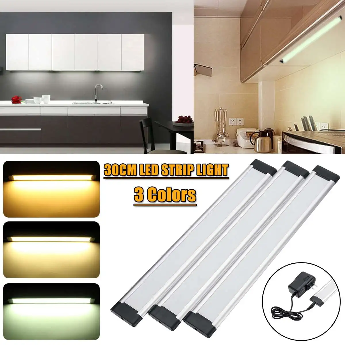 30 см светодиодные ленты кабинет свет гардероб ночник для кухня шкаф ванная комната