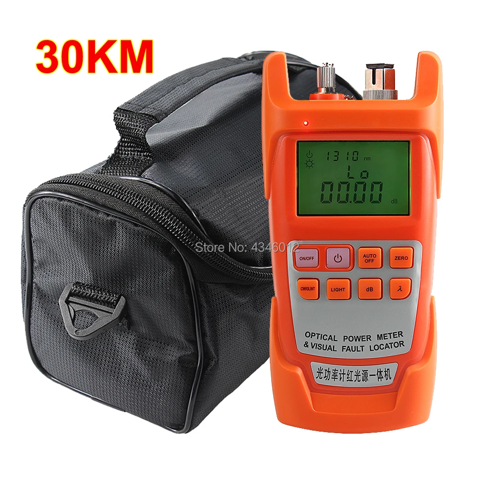 All in One Fiber Optical Power Meter and 25 30km 30mW Visual Fault