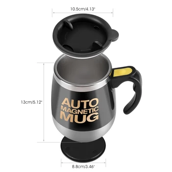 

400ML Mug Automatic Electric Lazy Self Stirring Mug Automatic Coffee Milk Mixing Mug Tea Smart Stainless Steel Mix Cup