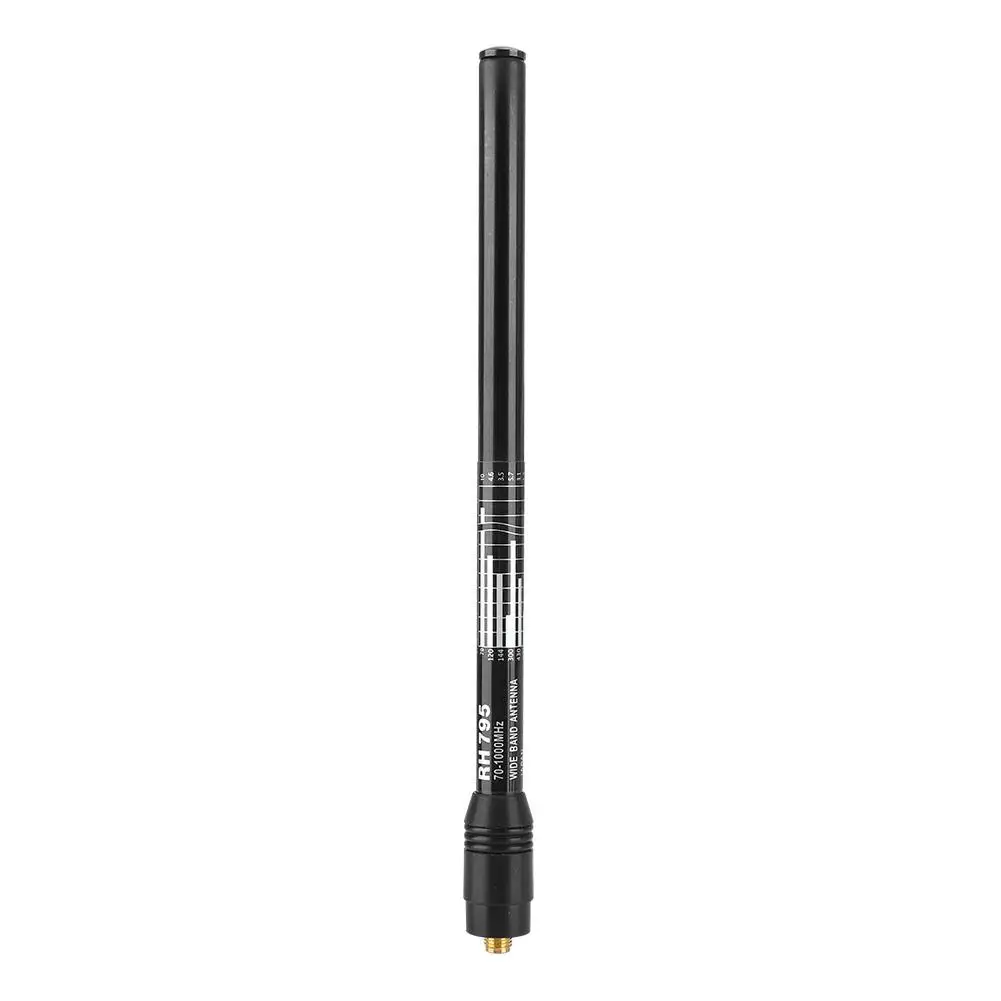 

RH-795 2.15dBi 70-1000MHz Max.10W SMA-J HT/Scanner Telescopic Antenna