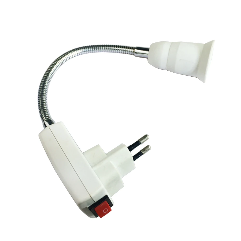20-50cm AC 110-220V E27 소켓 홀더 램프 전구 소켓 e27 홀더 유연한 확장 변환기 스위치 어댑터 소켓 EU/US 플러그