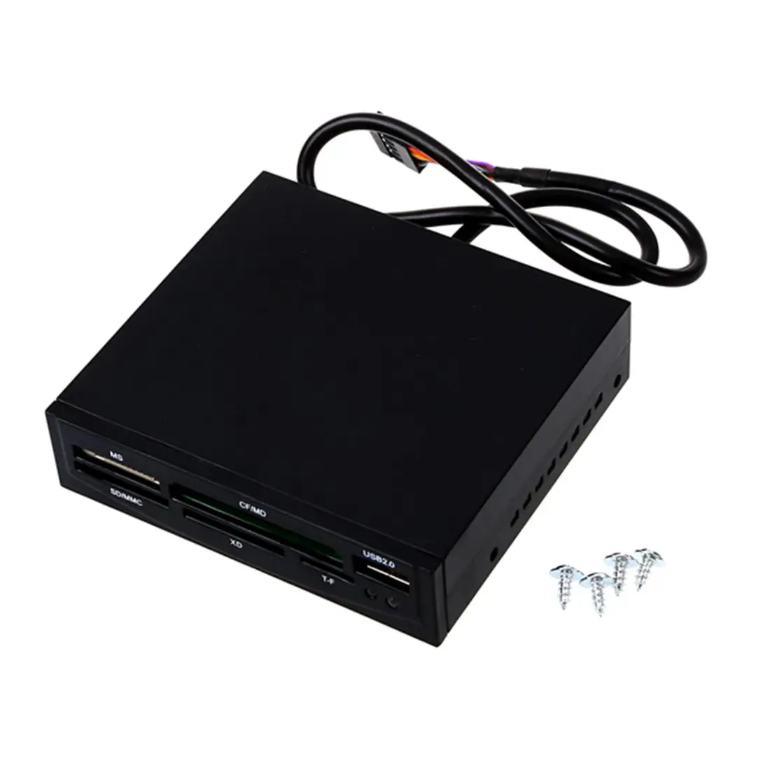 3 5 ''все в 1 Внутренний USB 2 0 кард ридер 9 контактный флэш память sd ms cf|Картридеры|