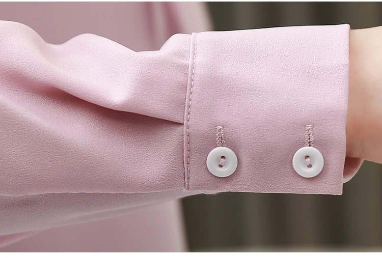 Женские топы и блузки Модные больших размеров шифоновая блузка рубашка с воротником-бабочкой офисная блузка с длинными рукавами рубашки женские 2236 50