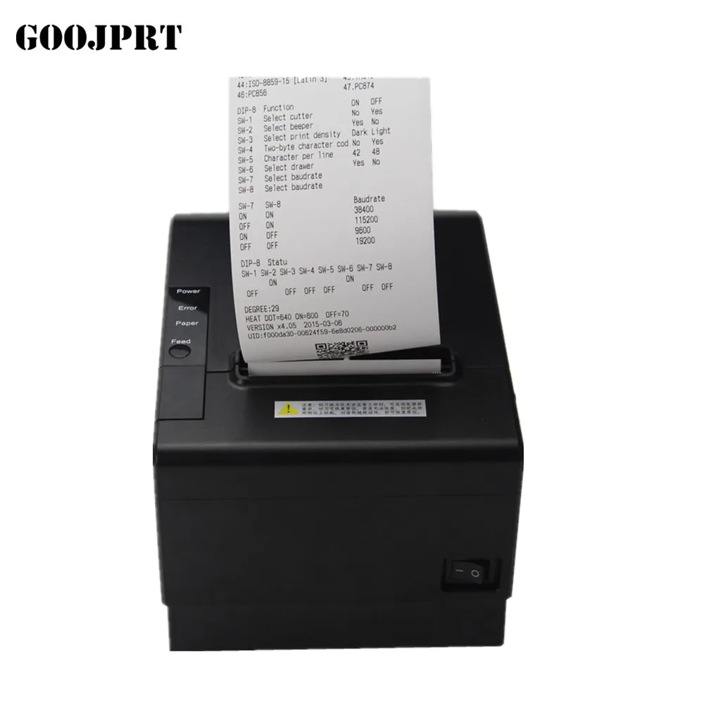 Pos-принтер высокого качества 200 мм/сек. 80 мм Термопринтер кухонный принтер автоматический режущий принтер с USB+ последовательный/Lan порт