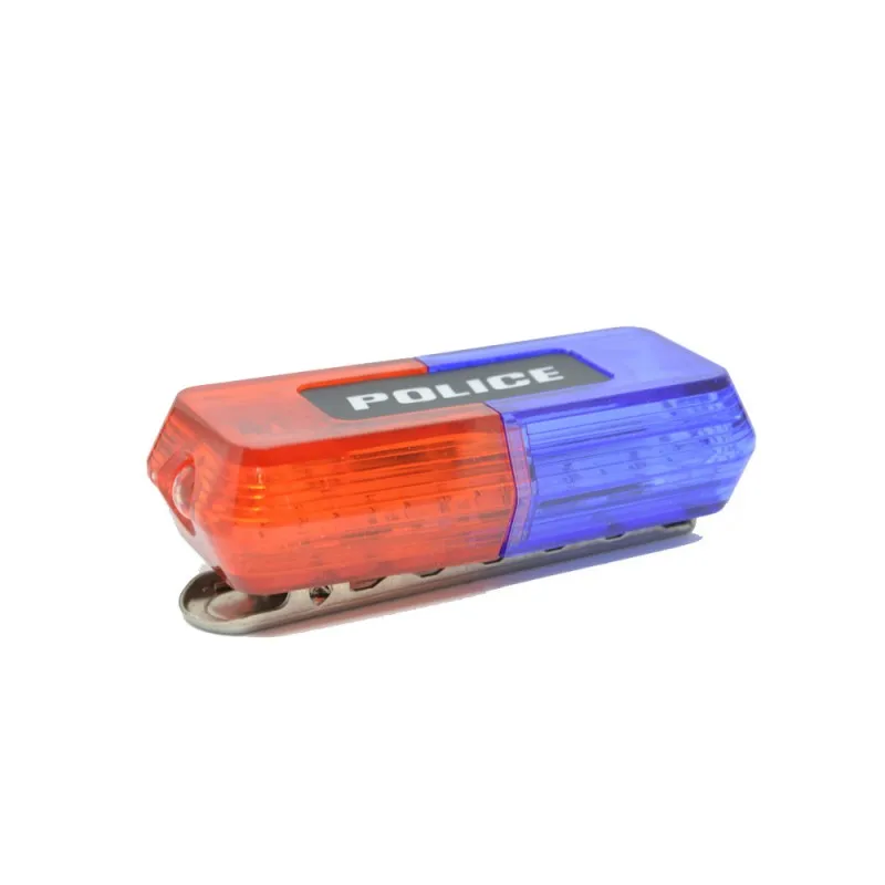 Public Security Personnel Shoulder Warning Lamp with Police Alarm Sign & Panic LED Light Lamp Built in Battery for Night Use