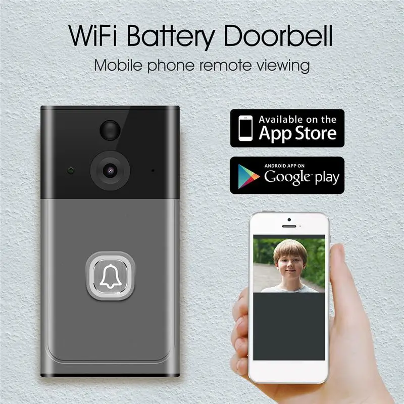 

New Door Bell WIFI Wireless Doorbell Intelligent Low-Power Video Doorbell Mobile Phone Remote Video Intercom Monitoring #CW