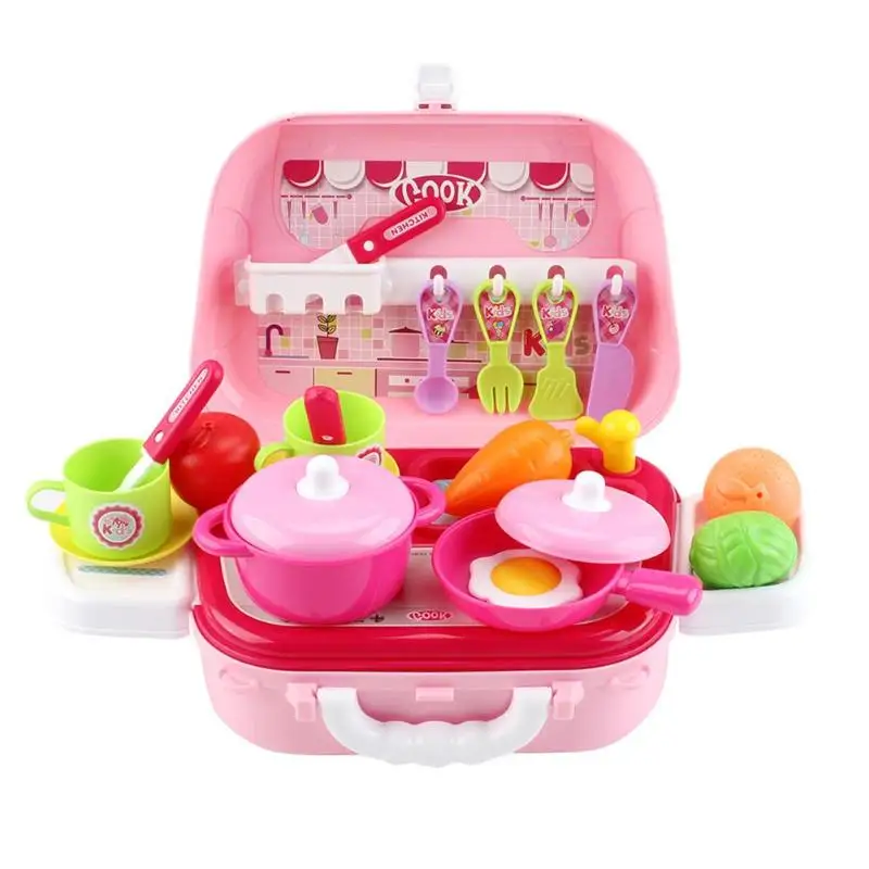 

Kids Simulation Kitchen Tableware Simulated Medical Tools Doctor Equipment Suitcase Tool Shoulder Bag Children Pretend Play Toy