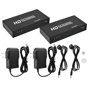 

200M HDMI 1080P Network Extender Transmitter Receiver Adapter US Plug 110-240V