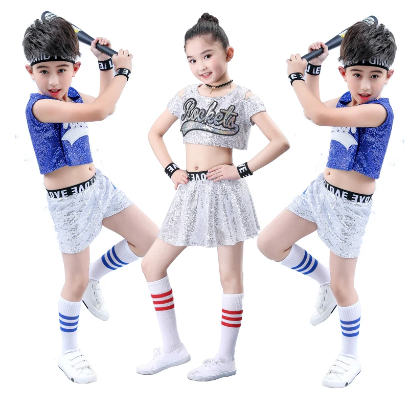 Ceny Songyuexia dzieci nowa Jazz cekiny do sukienki hip hop hip hop pokaż sukienka cheerleaderek kostium dla dziecka