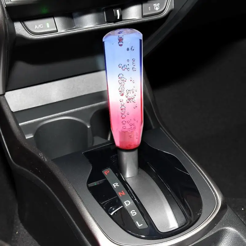 Ручка переключения рулевого механизма автомобиля Хрустальный Пузырь ручной шестерни палка Головка рычага синий+ красный