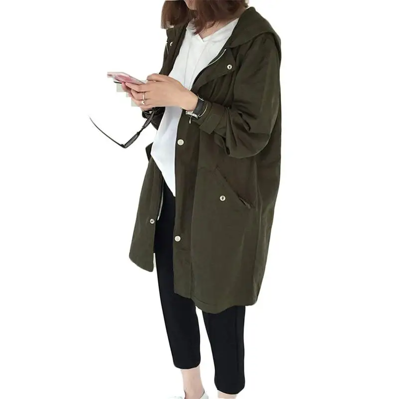 Korean Fashion Casual Jacket Coat Women Spring Autumn Loose Type Jacket Outwear Letter Printed Long Style Female Zipper Tops New Korean Fashion Casual Jacket Coat Women Spring Autumn Loose Type Jacket Outwear Letter Printed Long Style Female Zipper Tops New